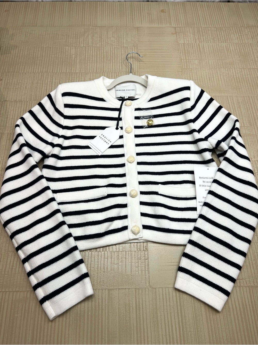 NWT ENGLISH FACTORY CARDIGAN